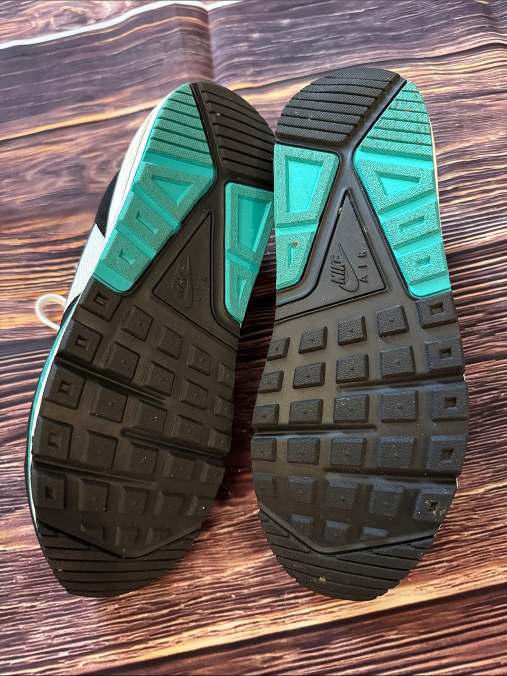 Nike White, Black, Teal & Coral Retro Running Sneakers - Picture 5 of 5